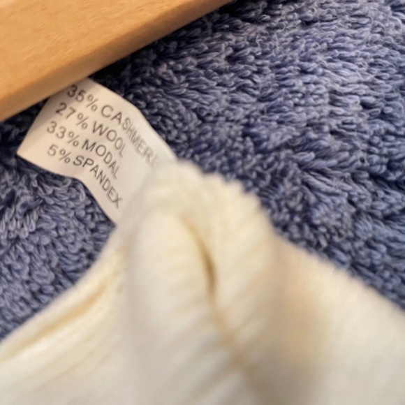 VINTAGE CASHMERE  WHITE SWEATER, Cashmere and wool blend, Meinanda, S.XL - Picture 3 of 9